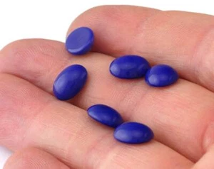 5 piezas Cabujones Azul Opaco Vidrio Checo Ovalados 8x10 mm Espalda Plana CAB98-10 - Imagen 1 de 2
