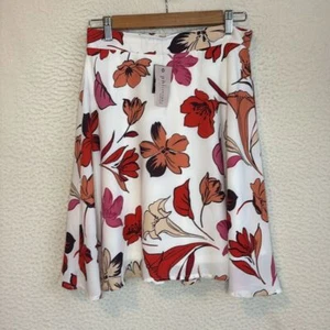 Philosophy Skirt Poppy Floral Print Womens Medium Red White - Picture 1 of 7