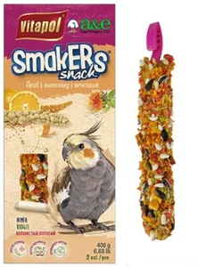 A & E Cages Smakers Snack Fruit Treat Stick for Cockatiels 3.17 oz, 2 ct - Picture 1 of 2
