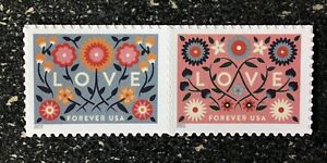 2022USA #5660-5661 Forever Love Series - Horizontal Pair (as pictured)  Mint NH