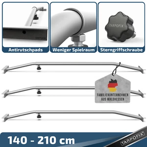3x Wieszak plandekowy Przyczepa 140 - 210 cm Płaski pałąk plandekowy do plandeki płaskiej Wieszak aluminiowy - Zdjęcie 1 z 7