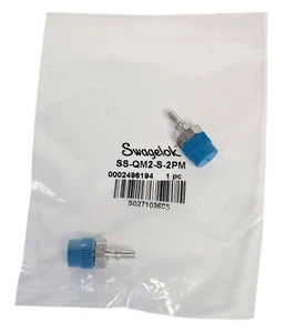 LOT OF 2 NEW SWAGELOK SS-QM2-S-2PM SS MINIATURE QUICK-CONNECT STEMS W/O VALVE - Picture 1 of 2