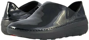 FITFLOP™ SUPERLOAFER BLACK PATENT LEATHER SHOES UK 4 EUR 37 USA 6 BNIB RRP£95 - Picture 1 of 12