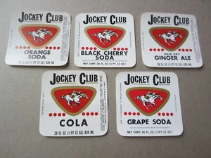 Konvolut 5 alte Vintage 60er Jahre - JOCKEY CLUB - Soda Etiketten - Hammonton N.J. - Bild 1 von 1