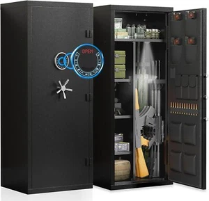 15-20 Gun Safe for Rifles and Pistols, Unassembled Rifle Safe with Dual Alarm - Picture 1 of 8