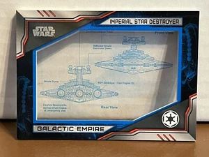 Star Wars Topps Skywalker Saga Blueprint Card /50 Star Destroyer - Picture 1 of 2
