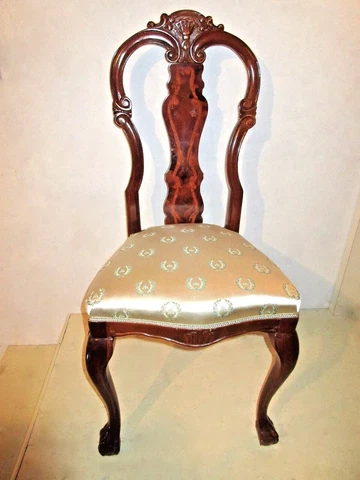 Fine Vtg Italian-18thc. DUTCH W&M STYLE SIDE CHAIR- INLAID WALNUT MARQUETRY- NOS Cover