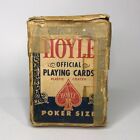Vintage Hoyle Official Playing Cards Poker Size Plastic Coated Nevada Finish Old