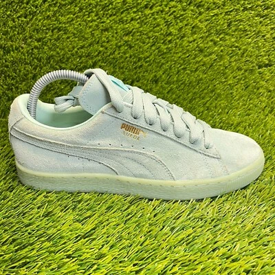 Puma Suede Classic Mono Iced Boys Size 7Y Green Outdoor Walking Shoes Sneakers - Image 1 of 4