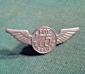 Vintage F.O.E. 1975 Producer Fraternal Order of Eagles Lapel Pin Aviation Wings - Picture 1 of 3