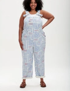 Lucy And Yak Dungaree  US 10L Cosmic Easton Bib Overalls Artsy Sustainable Boho - Picture 1 of 15