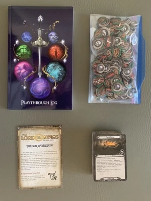 Lord Of The Rings LCG Lot - Dark Of Mirkwood, Playthrough Log, Tokens - Image 1 of 4