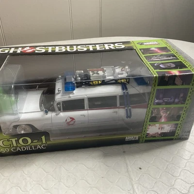 AUTOWORLD AWSS118 1:18 1959 CADILLAC ELDORADO ECTO-1 GHOSTBUSTER MOVIE NEW MODEL - Image 1 of 4