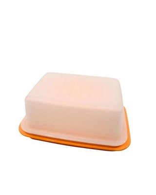 Tupperware Butterdose matt Orange Butterschatz Kühlschrank servieren Frische NEU - Bild 1 von 4