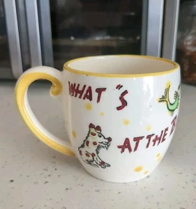 Mid-Century NASCO Mystery Mug “What’s At The Bottom Of The Well” Dog, Fox?  - Bild 1 von 6