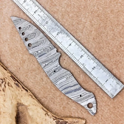 Hojas en blanco de acero Damasco hechas a mano para cuchillo de caza, cuchillo pelador - hágalo usted mismo 3170 Foto 1 de 4