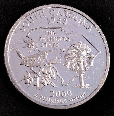 2000 S Silver SOUTH CAROLINA Proof Quarter 90% Silver Coin - Image 1 of 2