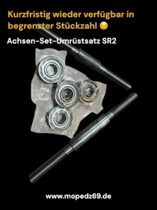 Achsen-Set-Umbausatz für Simson SR2  Achse vorn/hinten  von 10 auf 12 mm - Bild 1 von 2