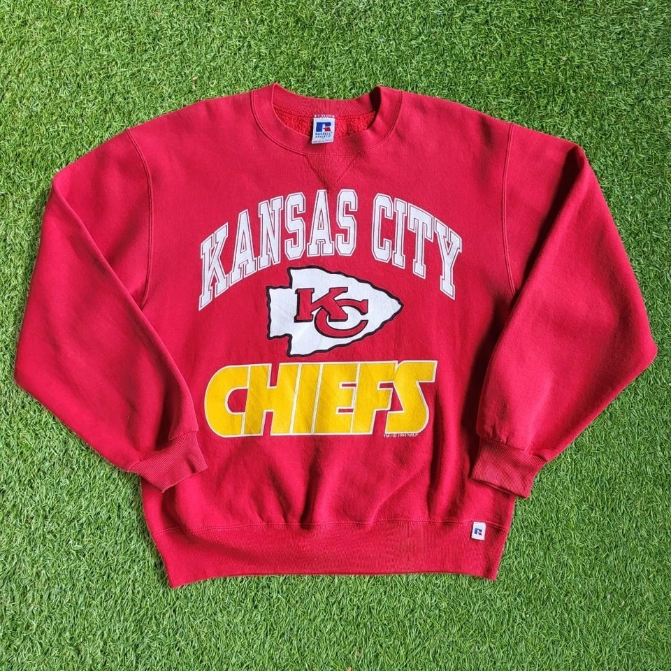 Sudadera Retro Kansas City Chiefs Gráfica Roja Unisex Hombres Mujeres KTV3307 Foto 1 de 1