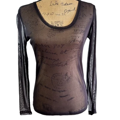 Ambiente/Etcetera 黑色和灰色 2 件套长袖上衣背心,尺寸 M — 第 1/4 张图片