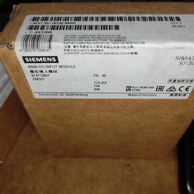 ▀▄▀ SIEMENS S7 300 SIEMENS SM331 AI8 - 6ES7331-7KF02-0AB0 -- 6ES7 331-7KF02-0AB0 - Photo 1/2