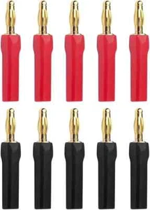 VCELINK 4Mm Speaker Banana Plugs-Open Screw Type,24K Gold Plated Speaker Wire Ba - Picture 1 of 8