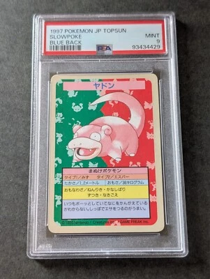 PSA 9 Pokemon Card Topsun Slowpoke Blue Back NO NUMBER ERROR - Image 1 of 2
