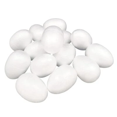 32-Pack 2.75 Inch Craft Foam Eggs Polystyrene Foam for Easter DIY Decoration - Image 1 of 4