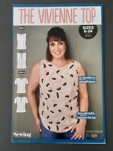 SIMPLY SEWING PATTERN - LADIES VIVIENNE TOP EXPOSED ZIP PUFF SLEEVES 6-24 UNCUT - Imagen 1 de 2