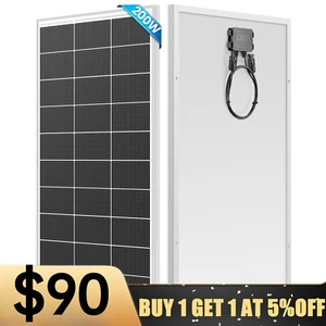 200W Watt Mono Solar Panel 12V Battery Charging Home RV Off-Grid Boat Power - Picture 1 of 11
