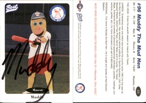 Muddy Signed 1997 Best Toledo Mud Hens #33 Card Toledo Mud Hens Auto AU