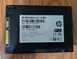 HBSA32433001147 OEM HP SSD 512GB S700 PRO 2.5 (GRD A)(CA213) - Afbeelding 1 van 2