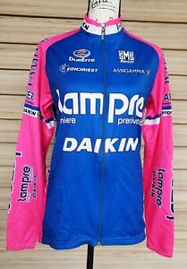 RARE Lampre SMS Santini Made In Italy Cycling Jacket Windproof Full Zip Sz L-48