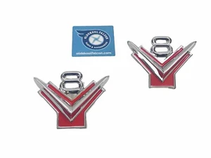 FORD FALCON V8 XR FAIRMONT ZA FAIRLANE GUARD FENDER BADGE SUIT FAIRLANE COMPACT - Picture 1 of 3