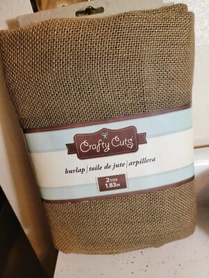 CRAFTY CUTS BURLAP FABRIC 2YDS 100% JUTE  - Image 1 of 2