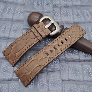 28 mm/24 mm Exotisches Leder Uhrenarmband Maßgeschneidert Vintage minimalistisches Design - Bild 1 von 11