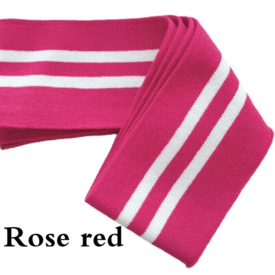 Striped Knit Cuff Waistband Leg Arms Rib Trim Jersey Ribbed Fabric Stretch Craft - Image 1 of 4