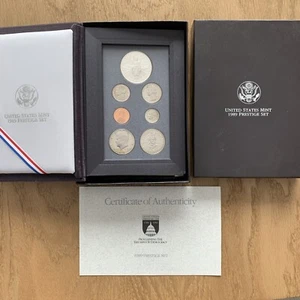 1989 Prestige Silver Proof Set Uncirculated 7 Coin Set Commemorative US Mint - Picture 1 of 9