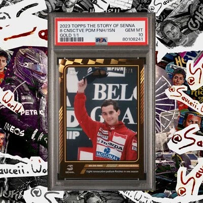 1/1 Topps Story Of Senna Aryton Senna PSA 10  #21 Formula 1 F1 1 Of 1 - Image 1 of 3