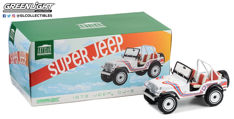 Greenlight 1:18 Artisan Collection 1973 Jeep CJ-5 “Super Jeep” 19129 NISB - Image 1 of 1