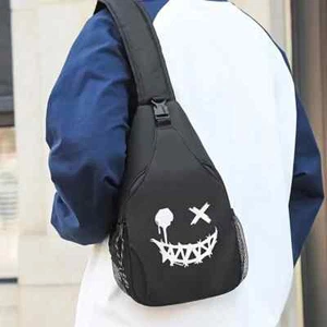 Street Style Pattern Print Trendy Crossbody Cycling Strap Bag, Men's And Women's - Picture 1 of 3