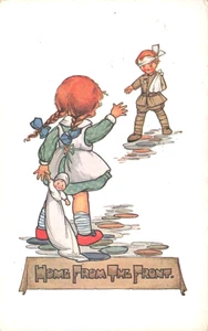 WW1 HGC MARSH LAMBERT Home from the Front WW1 Themed Children's postcard - Picture 1 of 2