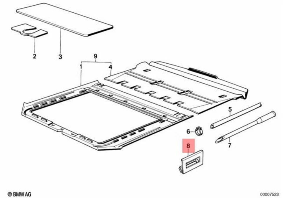 Genuine BMW M3 E30 316 316i 318i 318is 320i Bracket Interior Light 54121884483 - Image 1 of 1