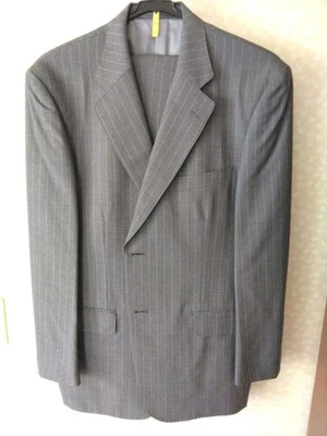 Dunhill Gray Striped Suit - Image 1 of 4