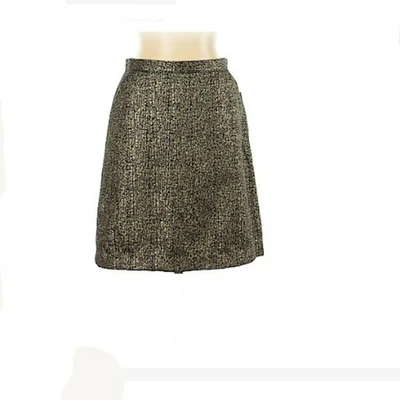 Black & Gold Party Skirt Size 5 Knee-Length TUCKER - Image 1 of 2