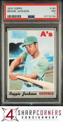 1970 Topps #140 Reggie Jackson Athletics Hof PSA 7 Foto 1 de 4
