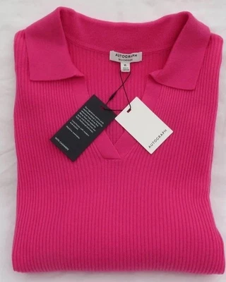 🛍MARKS AND SPENCER AUTOGRAPH MERINO WOOL WITH CASHMERE COLLARED JUMPER XL BNWT - Image 1 of 4