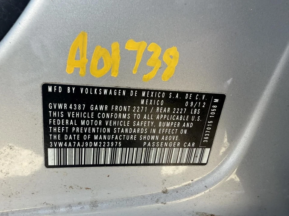 Used Engine Complete Assembly fits: 2013 Volkswagen Jetta gli 2.0L VIN A 5th dig Foto 1 de 2