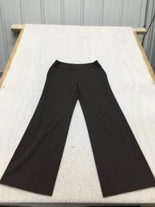 New York & Company Stretch Pants Womens M Medium Tall MT Wide Leg Dark Brown - Picture 1 of 8