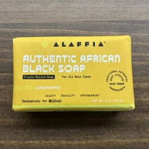 Alaffia Authentic African Black Soap Triple Milled, Unscented 5 Oz NEW SEALED - Picture 1 of 7